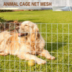 Tongmo 4 ft x 100 ft Galvanized Welded Wire Fence, 16GA Garden Chicken Wire Fence Roll, Mesh Size 2" x 4"Hardware Cloth, Ideal for Yard Protection and Poultry Netting