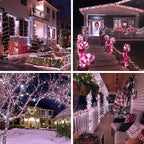 JMEXSUSS 132ft Red and White Christmas Lights Outdoor with Remote, 400 LED String Lights Indoor Plug in with Remote, 8 Modes Christmas Fairy Lights for Bedroom Tree Party Christmas Decorations