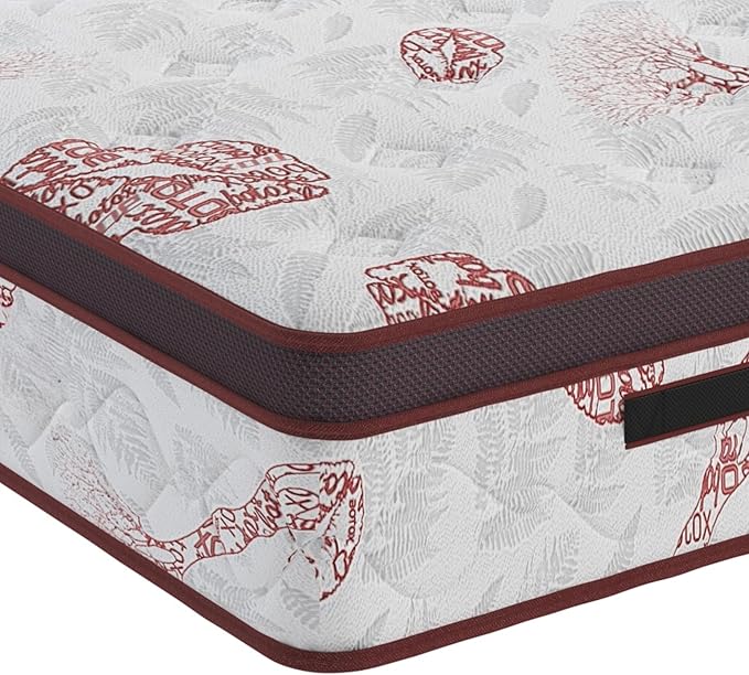 Sweet Home Stores Aura 13" Queen Hybrid Mattress – Medium Firm Feel, Memory Foam Comfort Layer, CertiPUR-US® Certified, Fiberglass-Free, Made in USA, Premium Bed in a Box for Restful Sleep