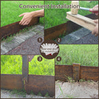 Cor-Ten Steel Landscape Edging with Rust Patina Finish, Pre-Rusted Cor-Ten Steel Landscape Edging, 42 inch Strips, 6 inch Depth (6 Pack)