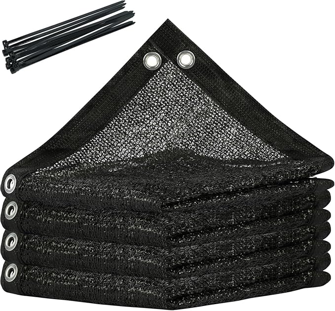 ColourTree 70% Black Shade Cloth Custom Size 14FT x 82FT Mesh Tarp, UV Resistant Netting with Upgrade Grommets for Plant Cover, Greenhouse, Chicken Coop, Barn, Kennel, Garden. (We Make Custom Size)
