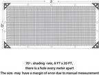 winemana Black Shade Cloth 70%, 8x20 FT Mesh Tarp - Garden Shade for Greenhouse, Patio, Vegetables, Plants Cover and Chicken Coops, Sun Shade Net for Outdoor Protection with Reinforced Grommets