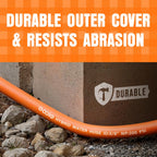 Garden Hose 25 ft x 5/8", NON-EXPANDING Flexible Water Hose, Kink Resistant Lightweight Hybrid Hose, Leakproof Yard Hose with Male to Female Fittings