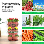 VIVOSUN 2-Pack 5 Tier Vertical Gardening Stackable Planter for Strawberries