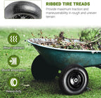 AR-PRO (2-Pack) 4.00-6" Tire and Wheel, 13" Pneumatic Tire and Rim for Wheelbarrow, 5/8" extra 3/4" Bearings and 1.75" Centered Hub, Fit for Most Garden Carts Hand Truck (Extra Nylon Spacers)