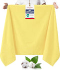 TEXTILOM 100% Turkish Cotton Oversized Luxury Bath Sheets, Jumbo & Extra Large Bath Towels Sheet for Bathroom and Shower with Maximum Softness & Absorbent (40 x 80 inches)- Yellow