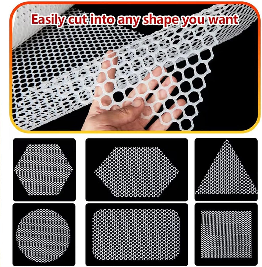 White Garden Fence Mesh 39.3″ Wide Safety Netting Plastic Net Fencing Roll Balcony Protection Window Isolation Net for Snow, Poultry, Chicken, Patio, Animal Barrie(Size:1x30M - Mesh 1.8cm,Color:White)