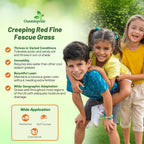 Outsidepride Creeping Red Fescue Grass Seed - 10 Lbs. Cool Season, Soft Textured, Self-Repairing Fine Fescue Grass Seeds for Lawn w/OptiGrowth Coating, Ideal for Dryland Cover Crop & Landscaping
