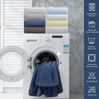 4 Piece Bath Towel Set 35"x70"Oversized Bath Towel for Bathroom Ultra Soft Fluffy Extra Large Bath Sheet Luxury Premium Bathroom Towel Highly Absorbent Quick Dry Shower Towel for Hotel Spa,Navy Blue