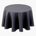 Biscaynebay Textured Fabric Round Tablecloths 60", Dark Grey Water Resistant Table Cloth Small Circle Folding Table Covers for Dining, Kitchen, Wedding, Parties etc Machine Washable