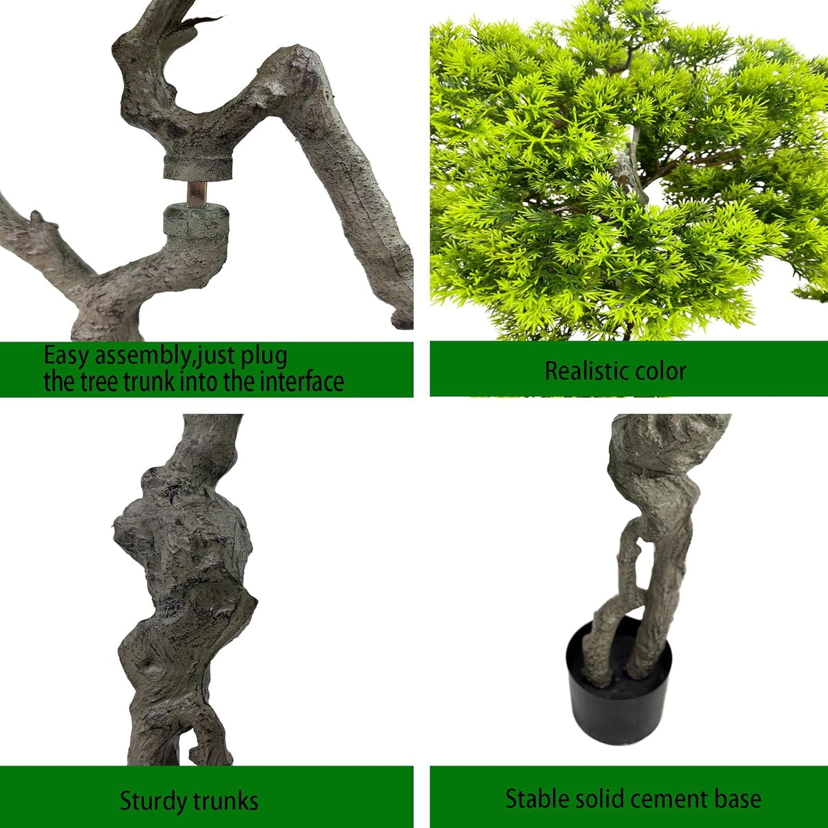 3.5ft（43in） Artificial Bonsai Tree Juniper Faux Plants Indoor Big Fake Plants Decor with Ceramic Pots for Home Table Office Desk Bathroom Shelf Bedroom Living Room Farmhouse Decorations
