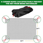 Bird Netting 25'x50' with 2" Mesh Garden Net with Bird Scare Tape, Avian Nettings for Chicken Coop Roof, Heavy Duty Nylon Nettings for Garden, Chicken Coop Netting Fruit Tree Net