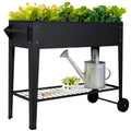 LEETOLLA Elevate 32" Raised Garden Bed with Wheels