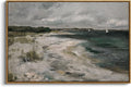 InSimSea Framed Canvas Wall Art, Seaside Landscape Painting Prints, Coastal Wall Art, Modern Farmhouse & Rustic Decor for Living Room & Bedroom, French Country Style, 24"x36"