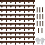 Worth Garden 33ft. Galvanized Steel Landscape Edging - 10-Pack 40" Metal Edging for Landscaping with 11 Stakes, Bronze Powder Coating Hammer-in Lawn Edging for Yard Pathway Divider