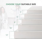 King Mattress in a Box, 10 inch Mattresses for Platform Bed Double Size Daybed, Green Tea Memory Foam Medium Firm