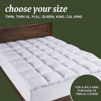 Beckham Hotel Collection California King Size Mattress Pad (Extra Padded) & Protector Hybrid - Quilted Pillow Top Mattress Cover - Thick, Plush, Fitted Mattress Topper for Bed