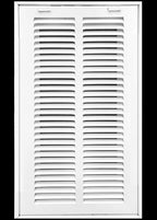 HVAC Premium 8 x 24 Duct Opening Steel Return Air Filter Grille, for 1-inch Filter, Removable Door, Flat Stamped HVAC Vent Cover Grille, Outer Dimensions 10.5 x 26.5