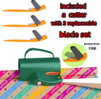 Wrapping Paper Roll Cutter Tool with 3 pcs Replaceable Blade Kit Gift Wrapping Paper Cutter for Christmas and Birthday Wrapping Paper Gift Wrap Cutter Holder Tube Slicing Trimming.