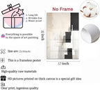 3Pcs Neutral Abstract Canvas Wall Art Pictures Modern Minimalist Posters Prints Beige Black Simple Wall Decoration for Living Room Bedroom Bathroom Office 12x16in Unframed