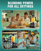 WantJoin Smoothie Blender 1800W Powerful Blenders for Kitchen 68 Oz Large Capacity and BPA-Free Containers with To-Go Cup Countertop Blender for Smoothies, Ice Crushing & Frozen Drinks
