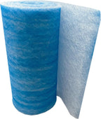 Paint Booth Exhaust Fiberglass Filter Roll, Blue/White Paint Arrestor for Spray Booth (24" x 200ft)