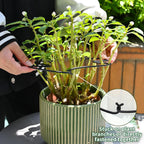 5PCS Black Monstera Plant Stem Support 9x7.6in - Adjustable & Durable Indoor Plant Stake for Cactus and Climbing Plants - Ideal Leaf Support for Gardening & Home Decor