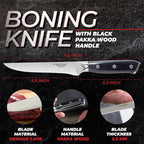 Boning Knife 6 Inch – Ultra Sharp High Carbon Stainless Steel Kitchen Knife with Comfortable Grip, Ergonomic Handle, Gifts for Women and Men, Premium Cooking Knife with Gift Box
