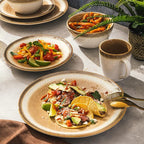 Gibson Elite Moonstruck 16-Piece Dinnerware Set, Orange, Service for 4 (16pcs)