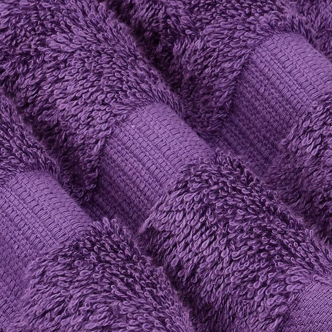 Chakir Turkish Linens 100% Cotton Premium Turkish Towels for Bathroom, 2 Large Bath Towels, 2 Hand Towels, 2 Washcloths (6-Piece Towel Set, Eggplant)