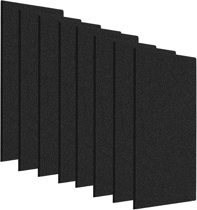 Nispira AER1 Filter Replacement Carbon Booster for Holmes AER1 Air Purifier HAPF30AT HAP242-NUC Removes Odor Smoke VOVs 9.5 x 4 x 0.25 Inches Pack of 8