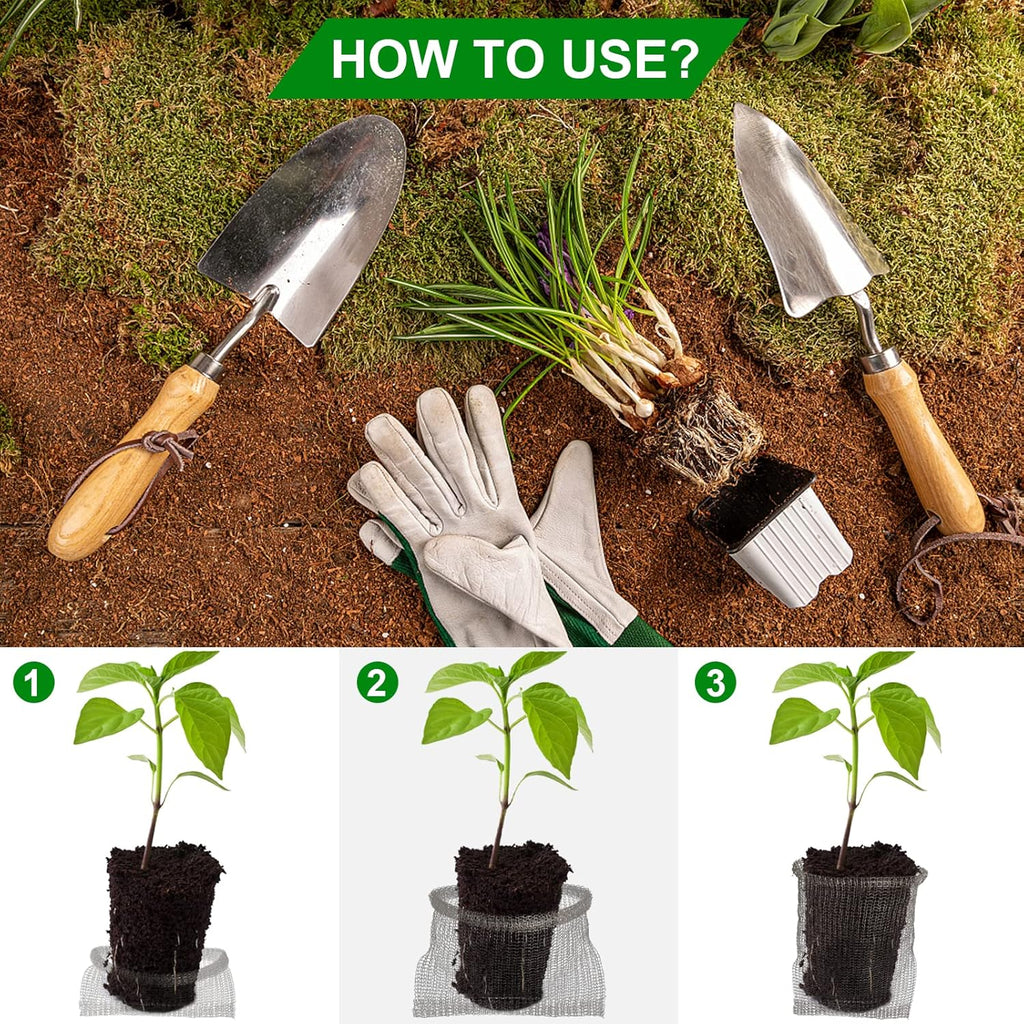 New- 10PCS Plant Go-pher and V-ole Wire Baskets 5 Gallon, Stainless Steel Metal Wire Mesh for Underground, 100% Plant Root Protection
