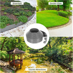 uxcell Landscape Edging, 1Pcs 66FT x 3.94" - No Dig Garden Edging Kit with 60 Stakes, Landscape Edging Border for Garden Lawn Flower Bed Yard Grass (Grey)