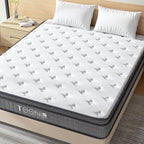 King Size Mattress, 12 Inch Firm Hybrid King Bed Mattress in a Box with Gel Memory Foam, Individually Coil Pocket Spring Mattresses, Pressure Relief, Back Support & Motion Isolation, 80"*76"*12"