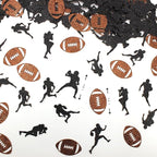 200PC Football Confetti for Table,Football Party Decorations for 1st Year Down Birthday Baby Shower Sport Party Decor,Glitter Football Players Shaped Table Scatters