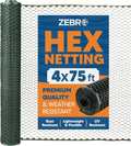 Zebro Plastic Chicken Wire Fence – Flexible Poultry Netting & Garden Fence for Chicken Coops, Rabbits, Pet Enclosures & Landscaping – Weatherproof & Rust-Free - 4' x 75' Green