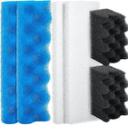 6 Pcs Aquarium Filters Bio Sponge Sets Compatible with Fluval 406/407, Including 2 Blue 2 White 2 Black Bio Sponge for Replacement Filter Media Kit