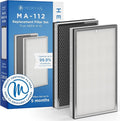 Medify Air MA-112 Genuine Replacement Filter | for Allergens, Wildfire Smoke, Dust, Odors, Pollen, Pet Dander | 3 in 1 with Pre-filter, H13 HEPA, and Activated Carbon | Removal to 0.1 Microns | 1-Pack