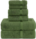 Chakir Turkish Linens Luxury Spa and Hotel Quality Premium Turkish Cotton 6-Piece Towel Set (2 x Bath Towels, 2 x Hand Towels, 2 x Washcloths)