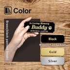 Personalized Name Plates, Black Engraved Plaque with Gold Text, Trophy Plates Engraved, Custom Name Plate with Adhesive Backing or Screws, 6" W x 2" H