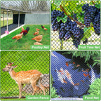 Bird Netting - Garden Poultry Netting with 3/4" Mesh Net, 50x50ft for Chickens, Heavy Duty Nylon for Fruit Tree, Orchard Protection