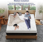 Full Mattress, 14 Inch Full Hybrid Mattress in a Box with Memory Foam, Medium Firm, Euro Top, Reinforced Edge Support, Pressure Relief & Motion Isolation, CertiPUR-US Certified