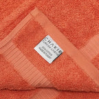 Chakir Turkish Linens 100% Cotton Premium Turkish Towels for Bathroom, 2 Large Bath Towels, 2 Hand Towels, 2 Washcloths (6-Piece Towel Set, Coral)