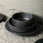 Christian Siriano Lusso 16-Piece Dinnerware Set Stoneware, Black
