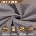 Fitable Linen Textured Tablecloth Rectangle Washable Fabric Flax Linen Table Cloth for 8 Foot Tables, Kitchen Table Cover for Gathering Dining, Party, Farmhouse, Reception (Stone, 54 x 108 Inch)