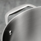 Tramontina Signature Tri-Ply Clad Stainless Steel 3-Quart Braiser Pan with Lid, Induction-Ready, Dishwasher-Safe, NSF-Certified, Made in Brazil