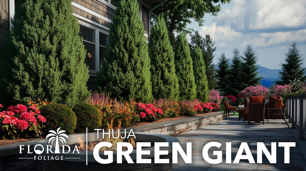 Thuja Green Giant | 40 Live Trees | Thuja standishii x plicata | Fast Growing Privacy Screen | Evergreen Landscape Plants for Borders