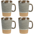 Gibson Elite 4 Pack Dreamweaver Terracotta Reactive 17 OZ Mug Set - Earthy Brown