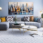 Large Canvas Wall Art Modern Living Room Bedroom Home Office Wall Decor City Landscape Painting Framed Canvas Prints Ready to Hang Size 30x60