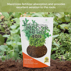 Professional Indoor Herb Plant Soil | Large 2.2 Quarts Ready to Use for Kitchen, Gardens, Cooking Herbs | Peat Moss, Coco Coir, Perlite, Dolomite | Made in USA